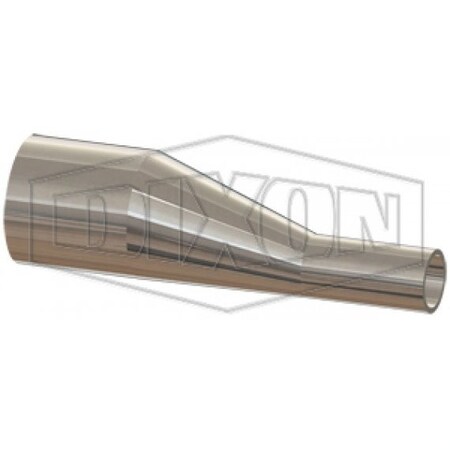 Dixon BioPharm High Purity Eccentric Reducer, 2 x 1 in Nominal, Weld End Style, 316L Stainless Steel 2211EBB200100F4